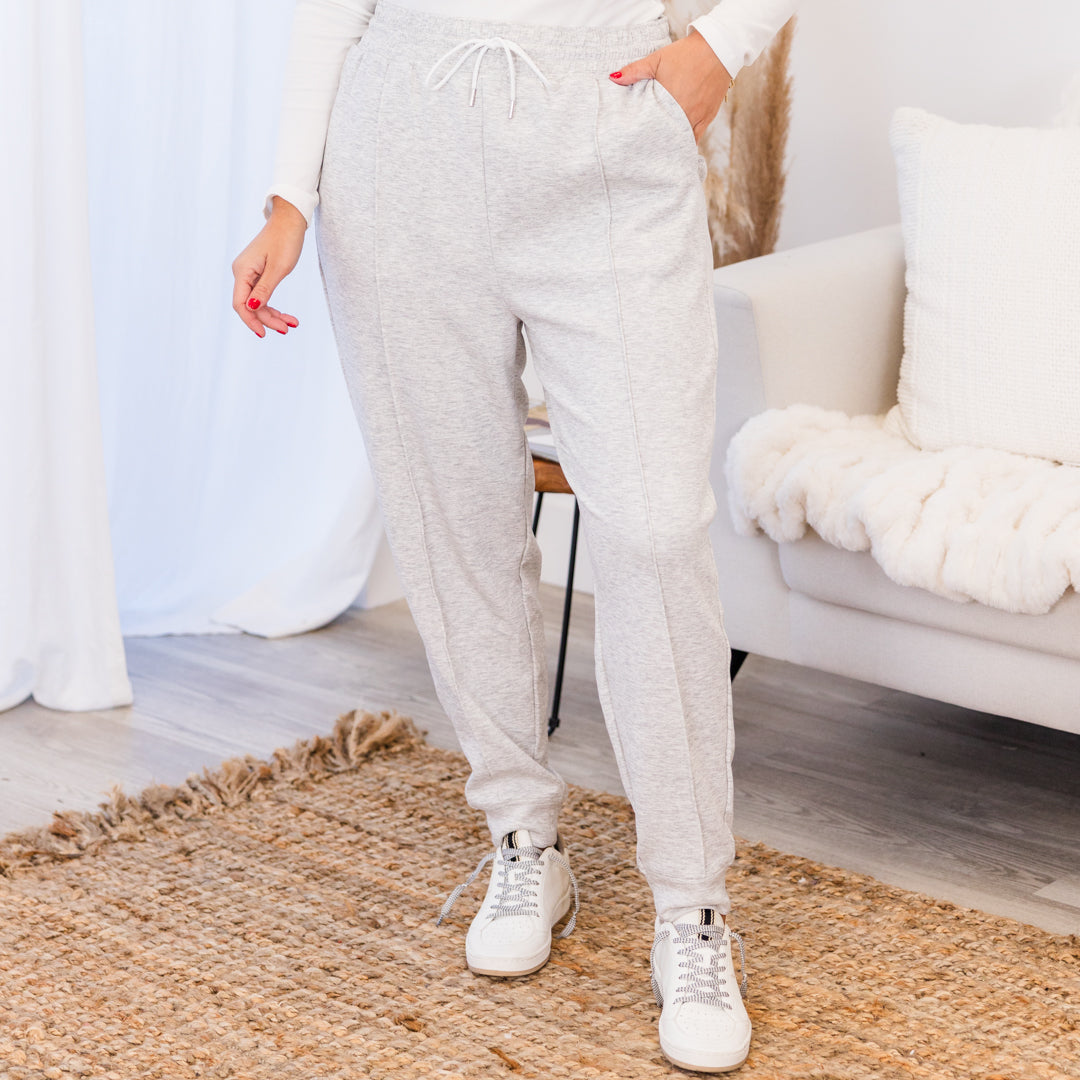 Staying In Jogger. Heather Grey