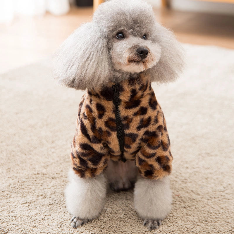 Classic Style Polyester Leopard Pet Clothing