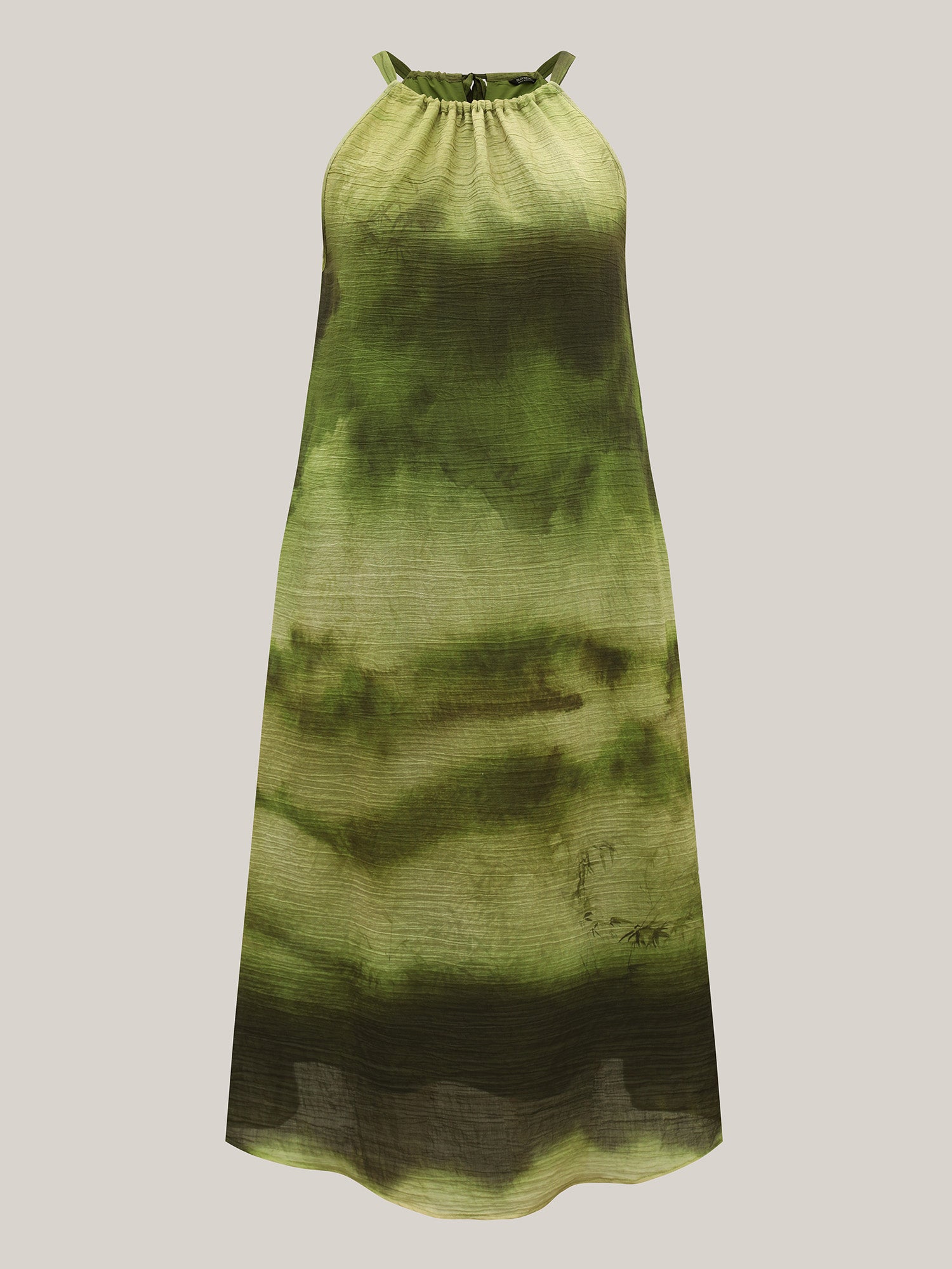 Tie-Dye Pattern Pockets Midi Dress