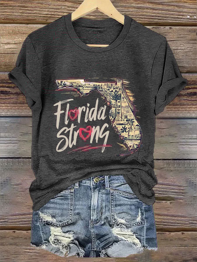 Women's 'Florida Strong' Print T-Shirt