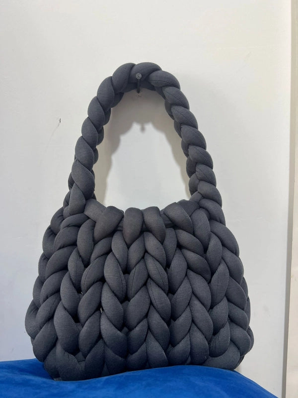 New Thick Ice Island Thread Woven Bag Diy Hand-woven Bag Filling Core Yarn Shoulder Bag