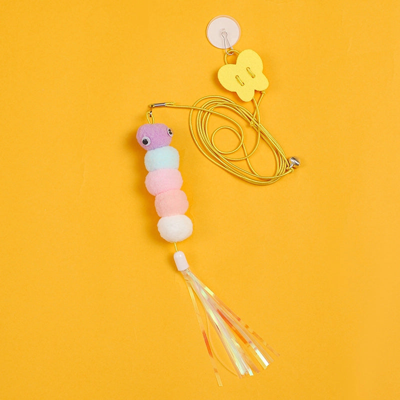 Cat Toy Hanging Door Pet Cat Felt Toy Retractable Catnip Hanging Cat Toy