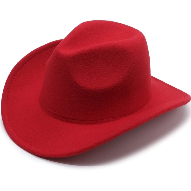 Ethnic Style Topper Hat Western Cowboy Hat Tibetan Tibetan Performance Hat Woolen Hat Central Retro Woolen Hat