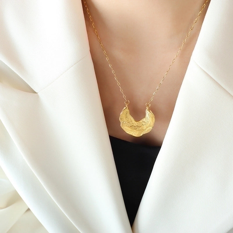 Ethnic Style Solid Color Titanium Steel Plating Gold Plated Jewelry Set