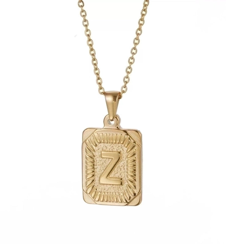 Hip-hop Letter Titanium Steel Plating Gold Plated Pendant Necklace
