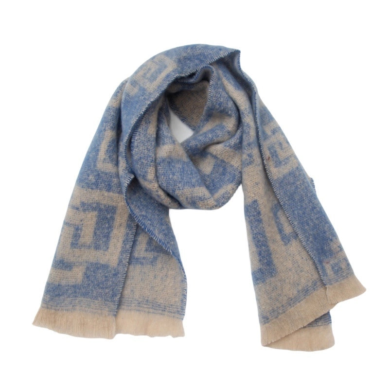 Unisex Casual Minimalist Geometric Polyester Scarf