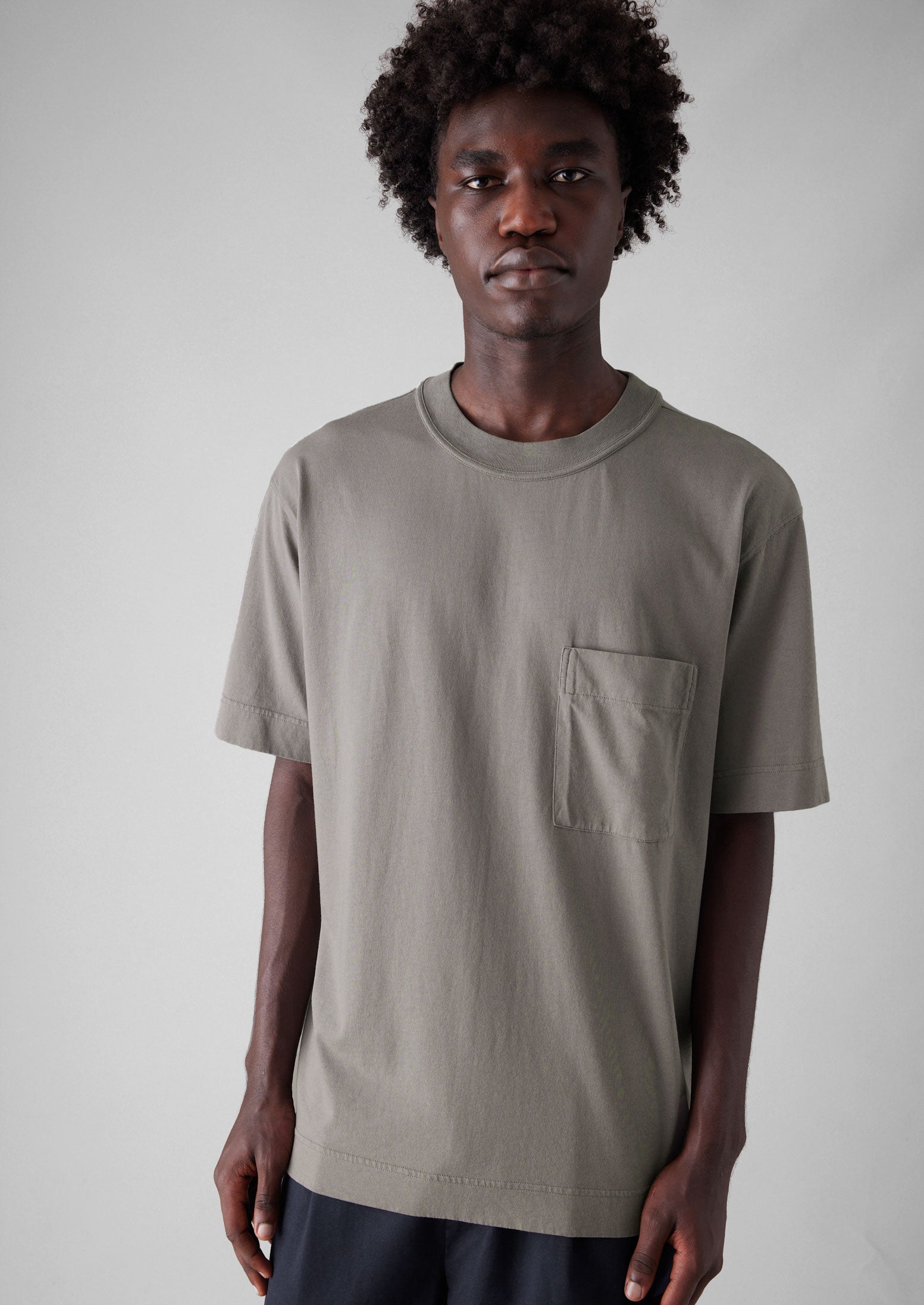 Garment Dyed Organic Cotton Tee | Dark Carbon