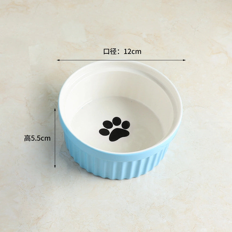 Solid Wood Pet Food Bowl Cat Cage Villa Style Hanging Fixed Dog Bowl Cat Food Waterproof Anti-overturn