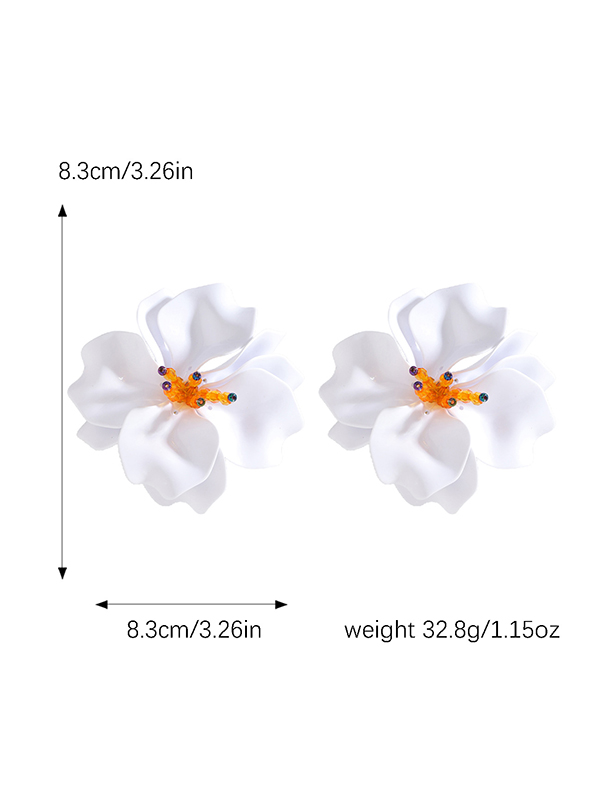 Flower Shape Drop Earrings