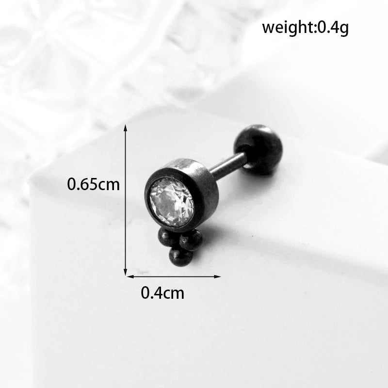 Ear Cartilage Rings & Studs Geometric 316L Stainless Steel  Plating