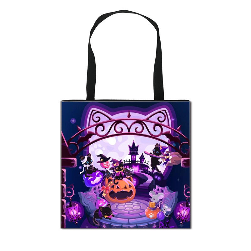 Halloween Canvas Pumpkin Cartoon Bat Cute