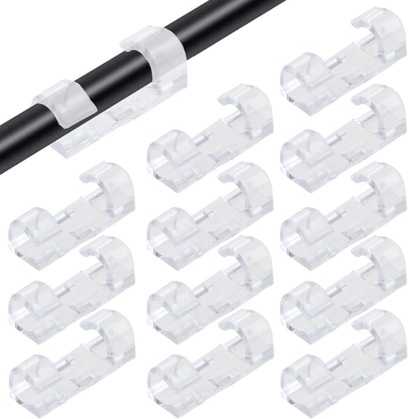 Self Adhesive Transparent Cable Clips Wire Holder Sticky Heavy Duty Cable Clips