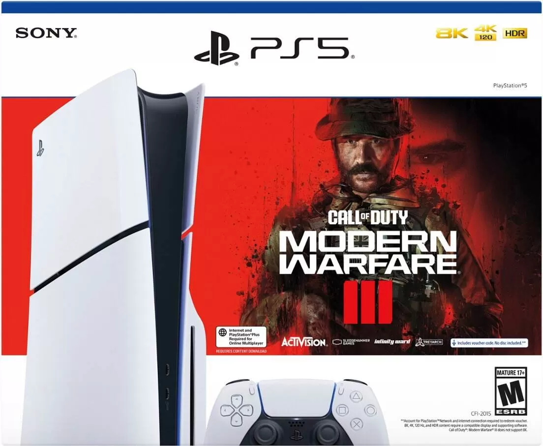 Call of Duty Modern Warfare III Bundle (model group – slim) - White- PlayStation 5 Console
