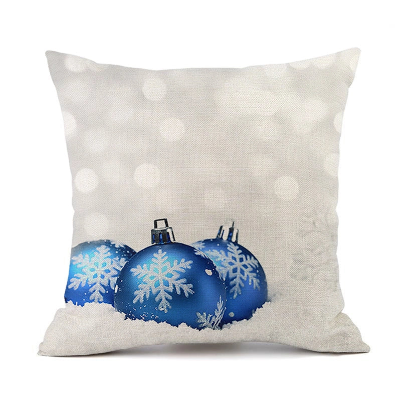Christmas Casual Classical Vacation Snowflake Linen Pillow Cases Couch & Sofa Decor