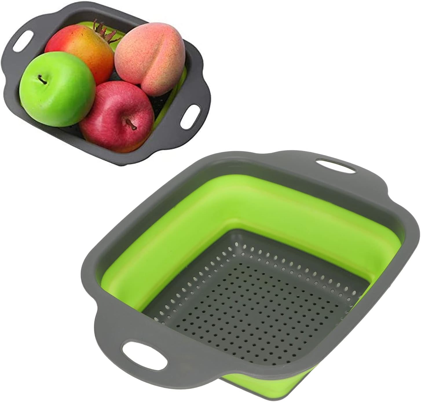 Folding Drain Baskets. Strong Bearing Draining Hole Sink Colander Fruits Vegetable Washing Basket