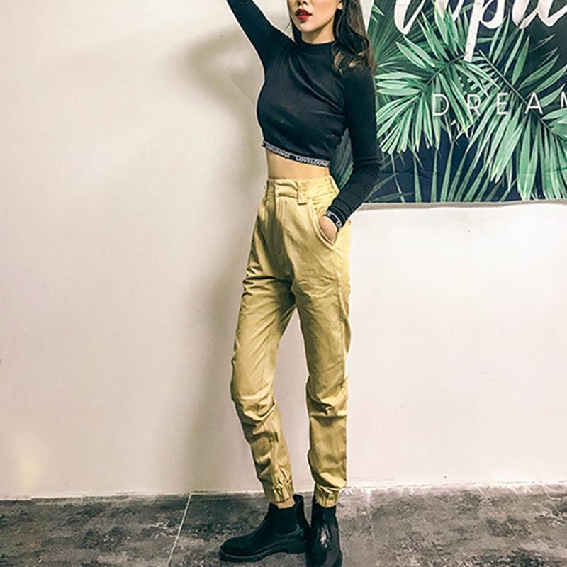 High Waisted Cargo Trousers