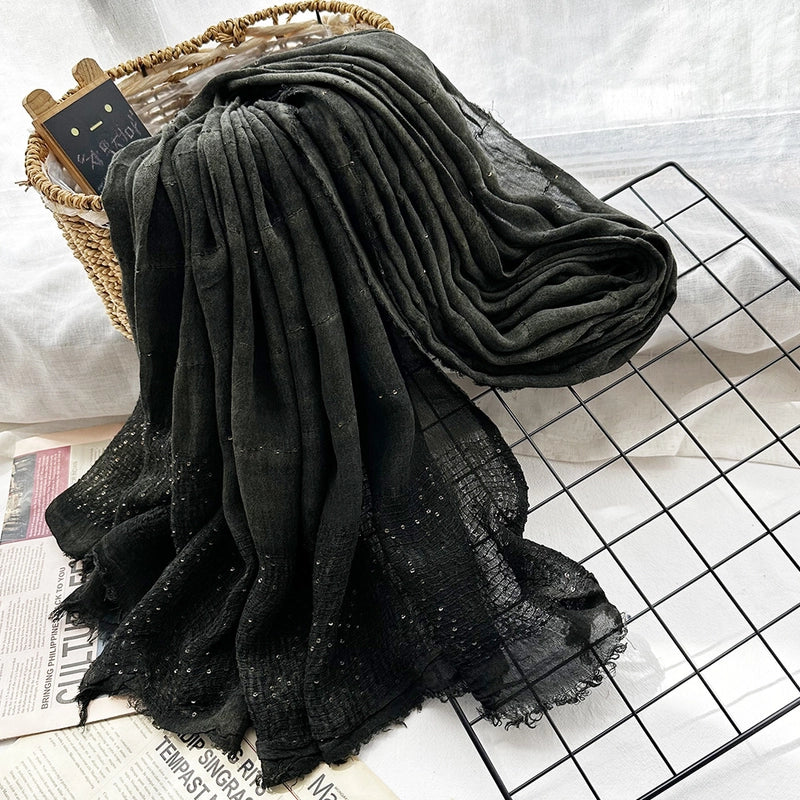 Unisex Retro Sweet Solid Color Artificial Cotton Scarf