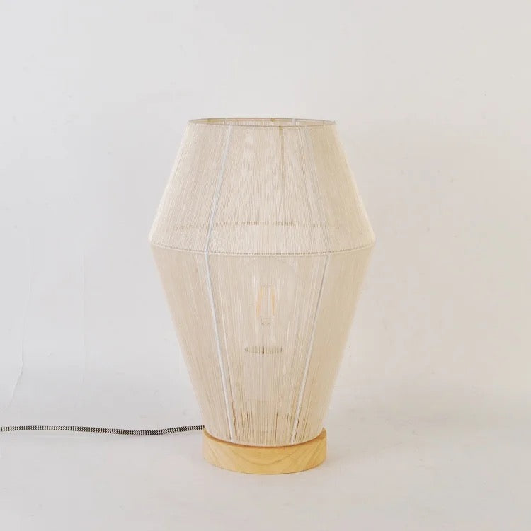 Rustic Table Lamps with Natural Woven Shades