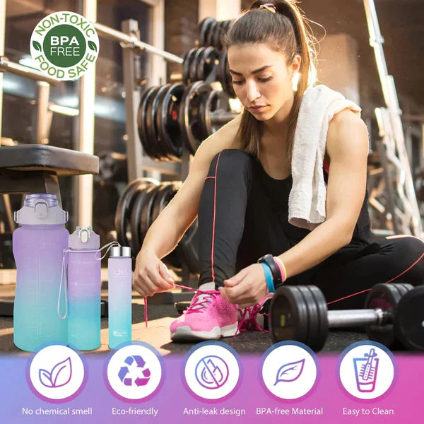 3PCS sports water bottle