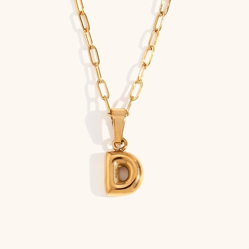 Minimalist Commute Letter Stainless Steel Titanium Steel Plating Gold Plated Pendant Necklace