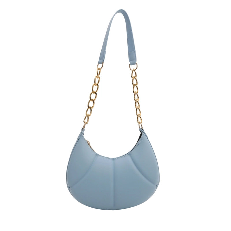 Women's Medium Pu Leather Solid Color Streetwear Zipper Underarm Bag