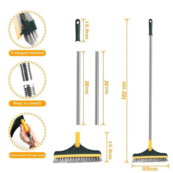 Powerful Brush and Scraper 2-in-1 Cleaning Tool