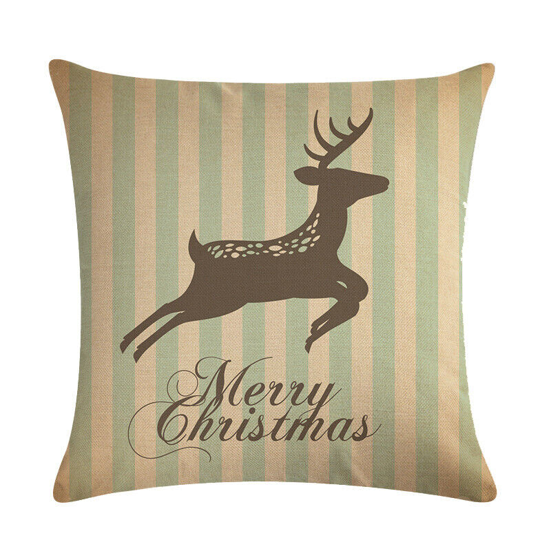 18 Cojines Merry Xmas Couch Throw Pillow Cover Case Home Sofa Decor Pillowslip