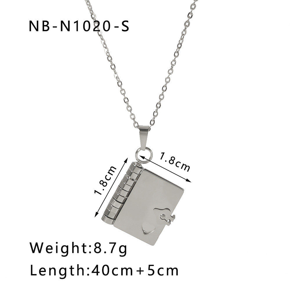 Heart Geometric Stainless Steel Electroplating Necklaces
