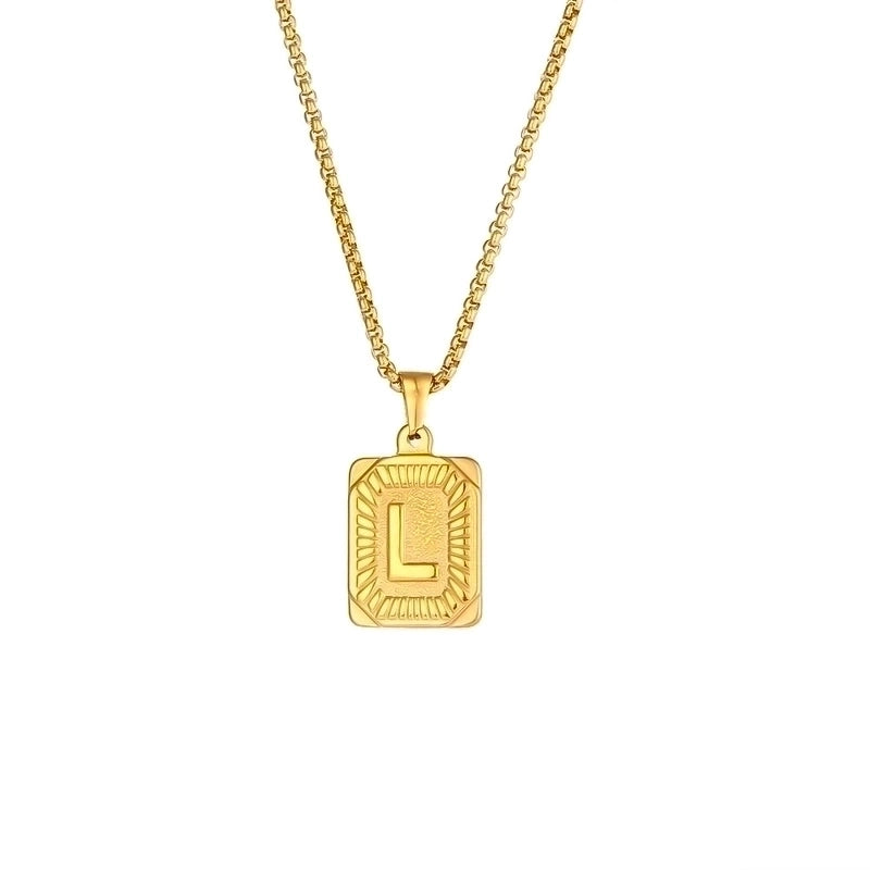 Fashion Letter Stainless Steel Pendant Necklace Plating Stainless Steel Necklaces