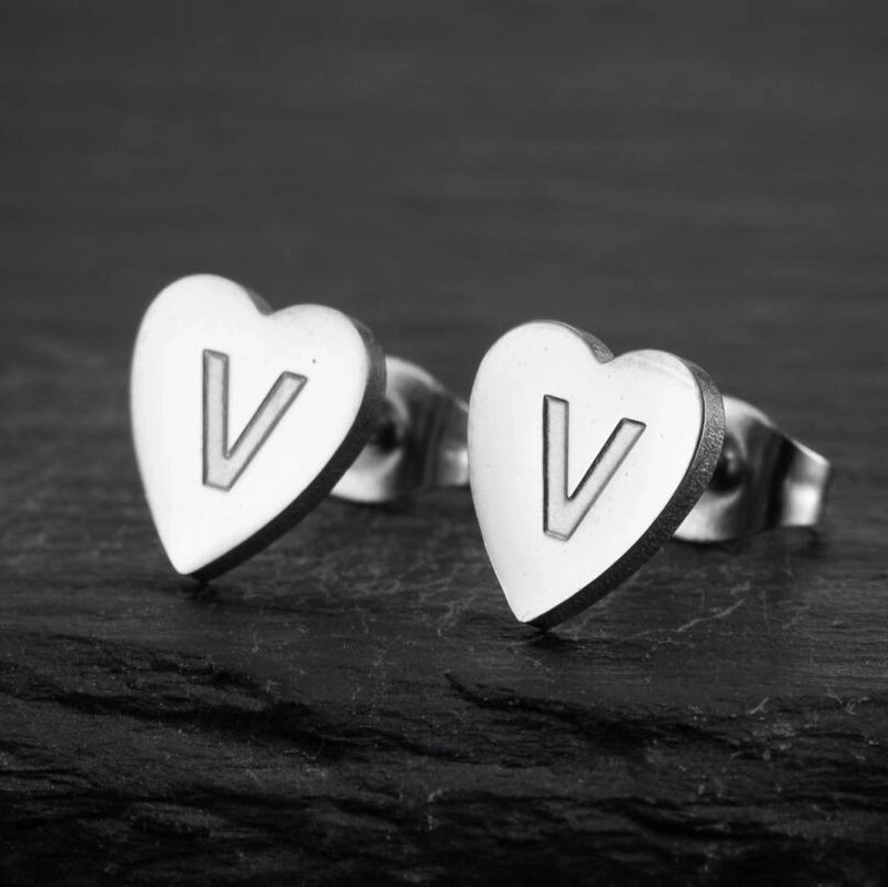 1 Pair Fashion Letter Heart Shape Plating 304 Stainless Steel 18K Gold Plated Ear Studs
