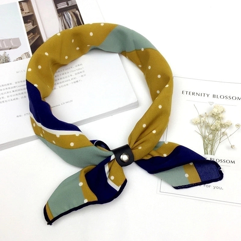 Unisex Sweet Stripe Silk Scarf