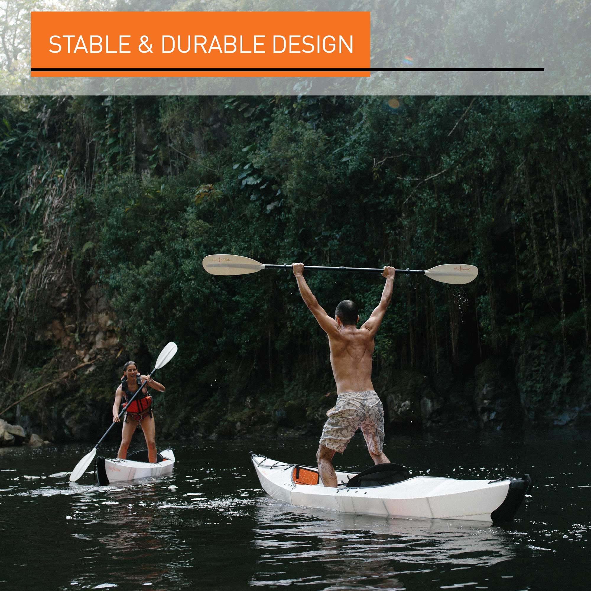 ⏰Last Day Sale $40.98💥Stable, Durable, Light - Lake/River Kayaks - for Day Trips, Picnics, and Casual Fun with Family and Friends