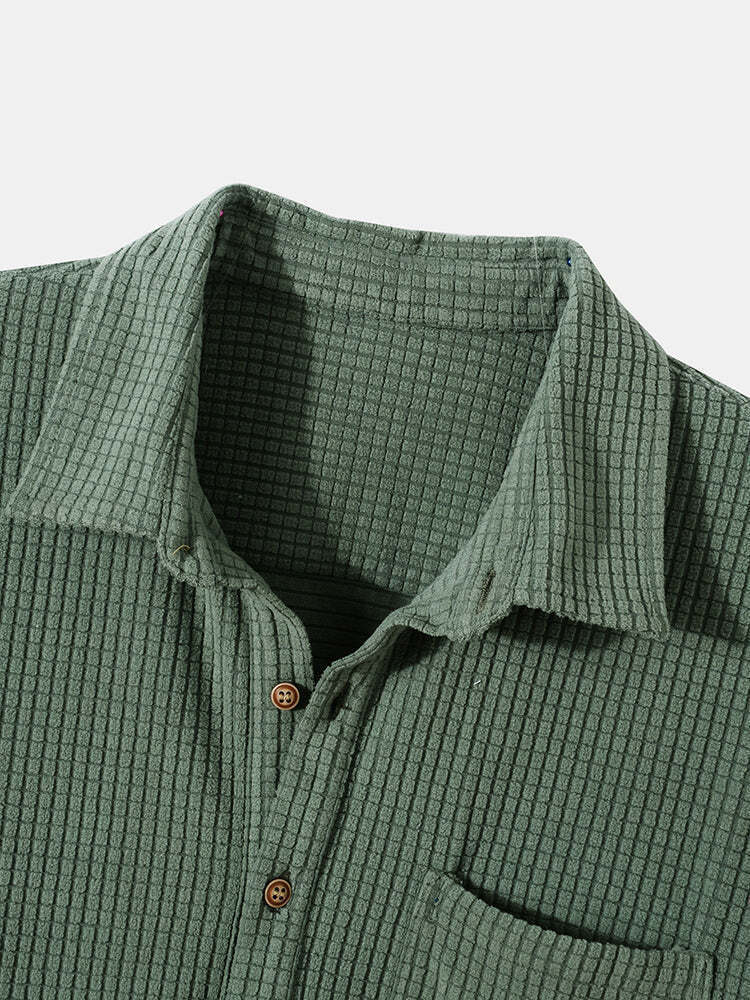 💥3-Pack Only $19.9💥Waffle Lapel Solid Henley Shirts