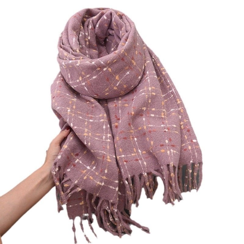 Women's Modern Style Classic Style Lattice Polyester Scarf