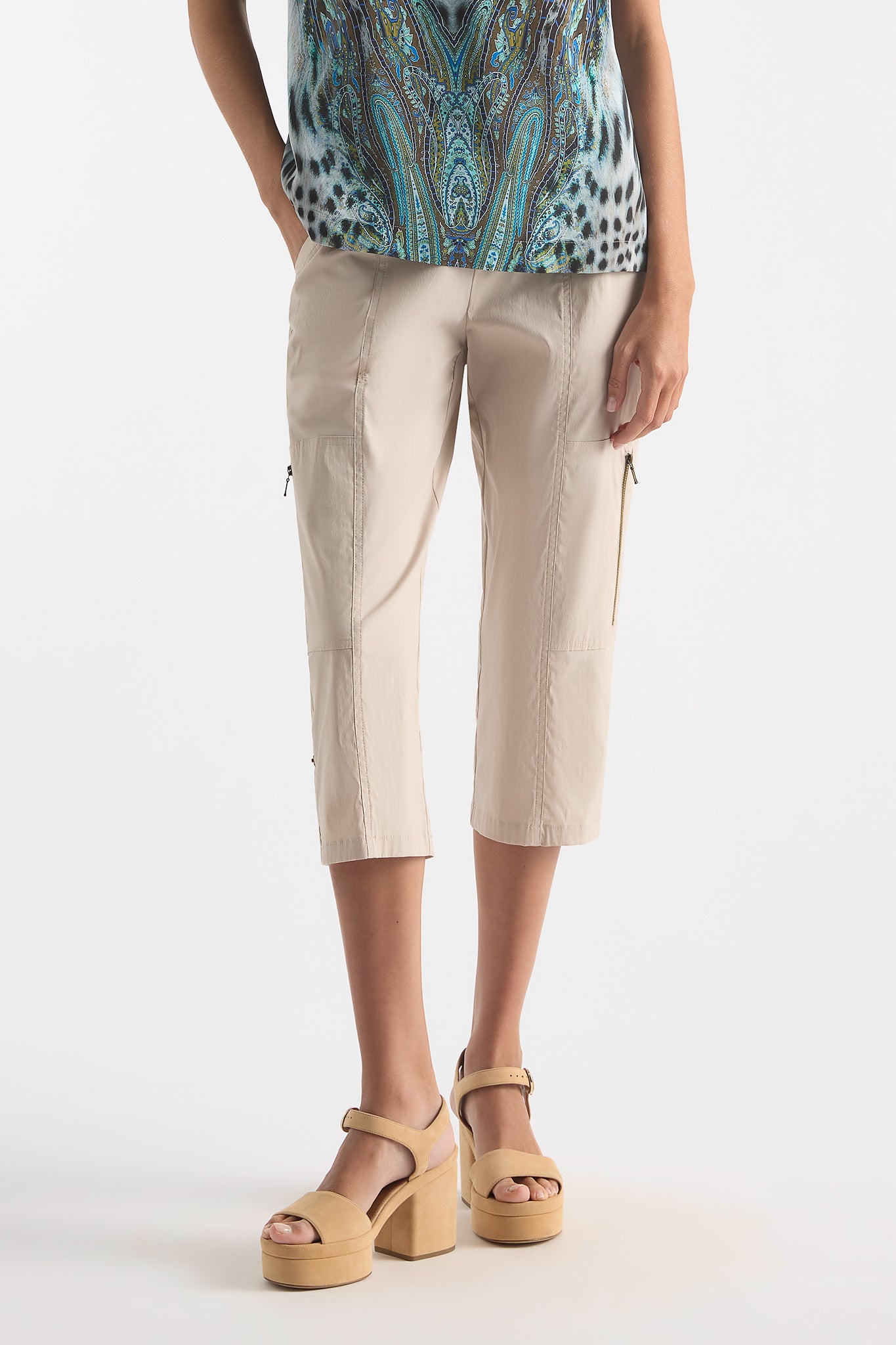 Mela Purdie Cropped Zip Cargo Microprene