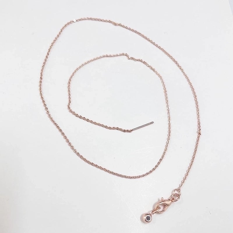 Minimalist Classic Style Solid Color Copper 18k Gold Plated 24k Gold Plated White Gold Plated Necklace In Bulk