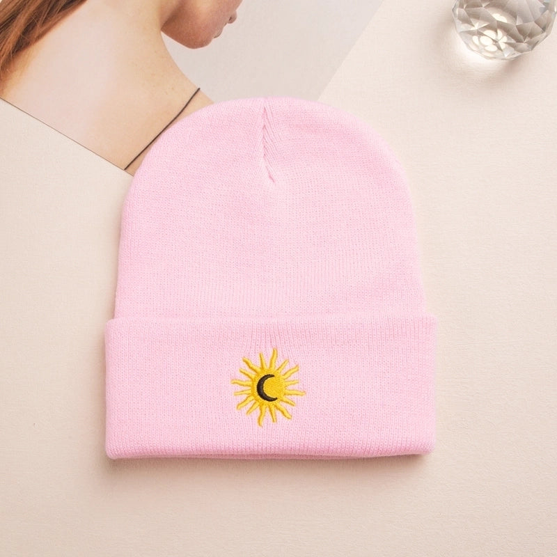 Unisex Exaggerated Sun Plush Eaveless Wool Cap