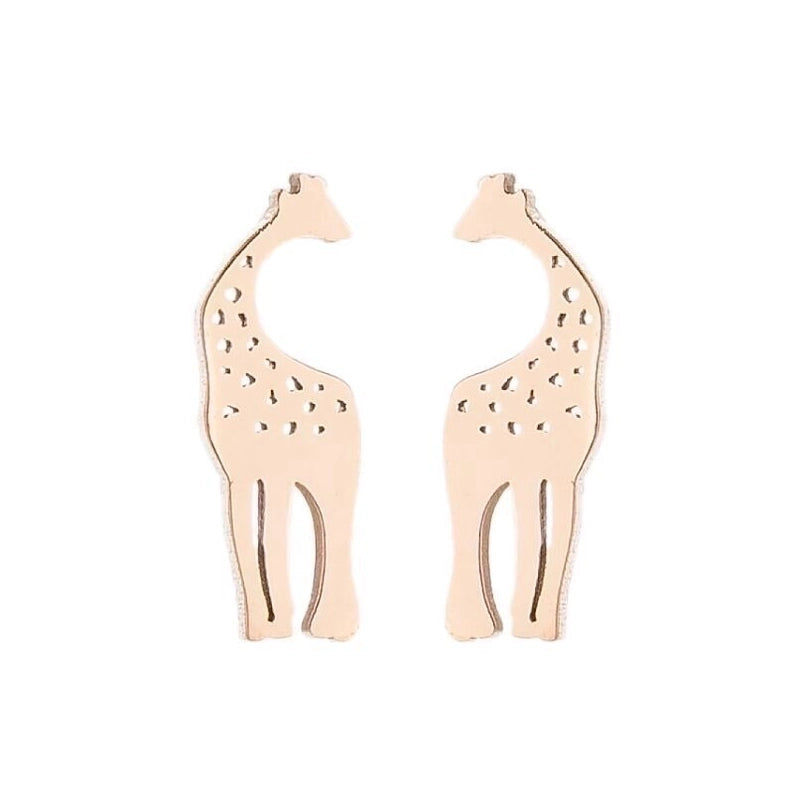 Minimalist Animal 304 Stainless Steel No Inlaid 18K Gold Plated Ear Studs