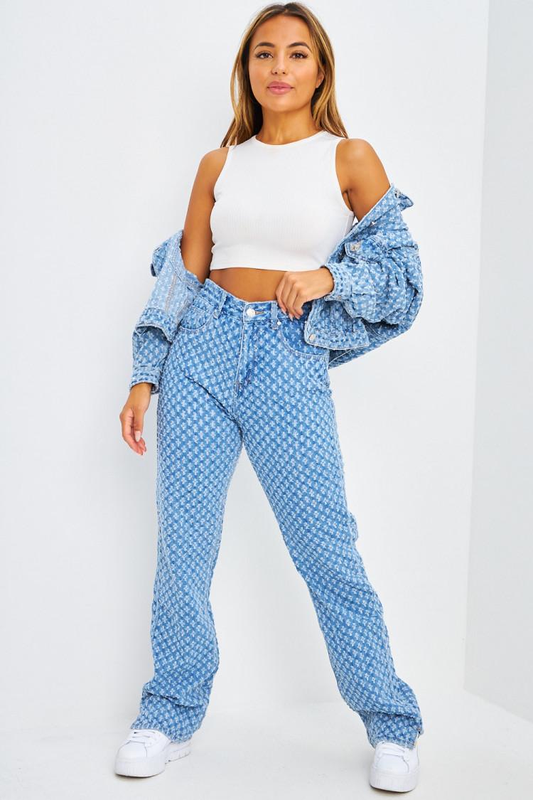 VICKEY PATTERN STRAIGHT LEG JEANS