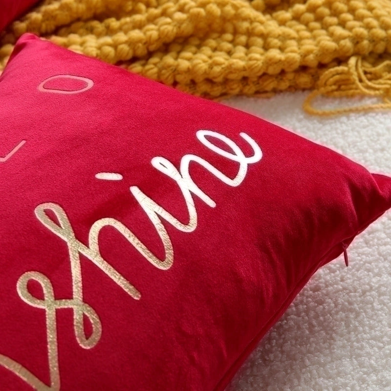 Minimalist Classic Style Letter Polyester Pillow Cases