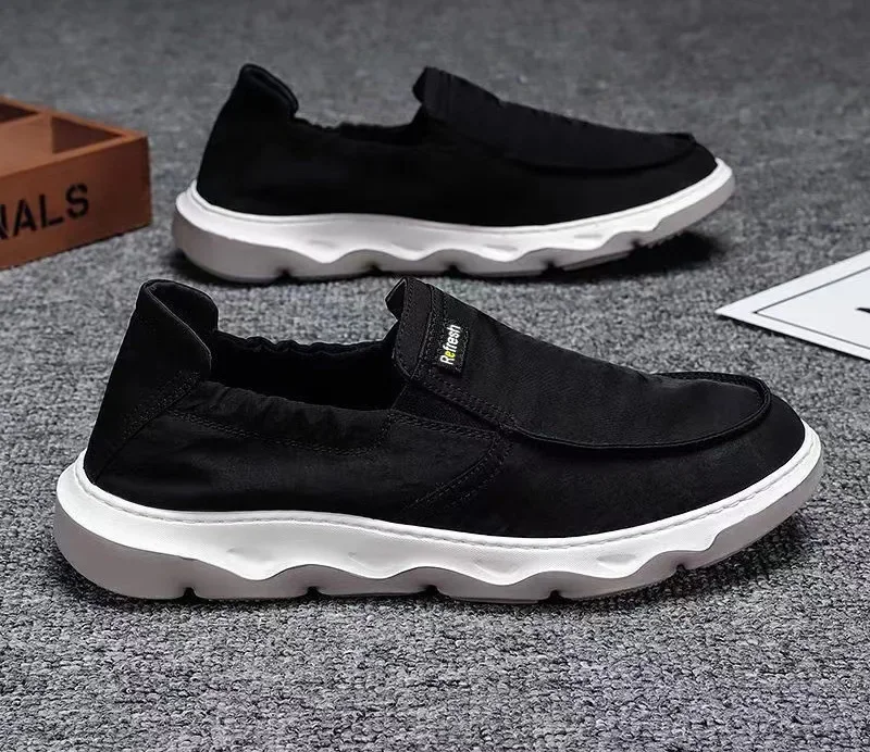 flats Men Shoes New  Summer Breathable Comfortable Outdoor Slip on Walking Sneakers Classic Platform Loafers for Men Work Shoes