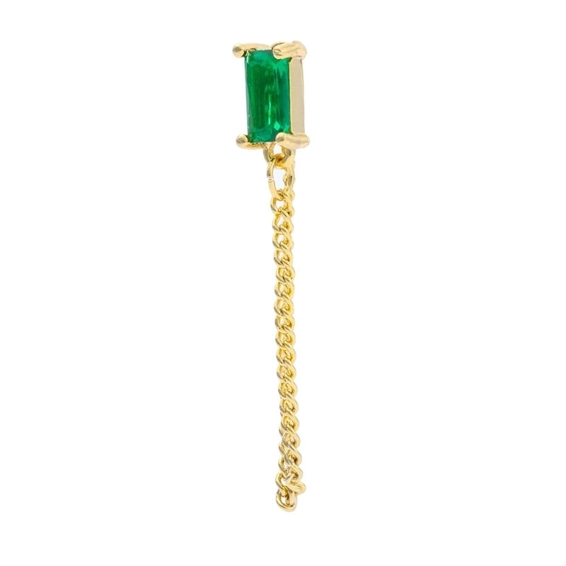 Ear Cartilage Rings & Studs Minimalist Geometric Brass Gem