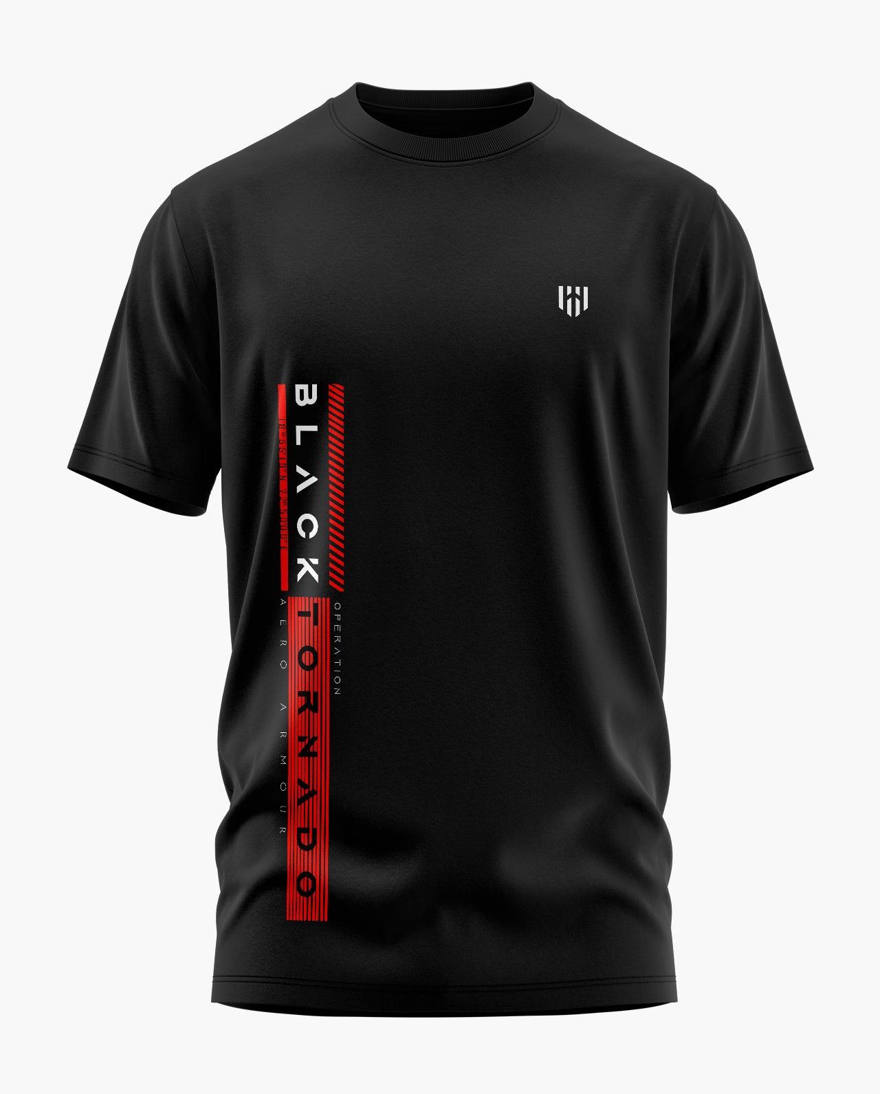 Black Tornado Typo T-Shirt