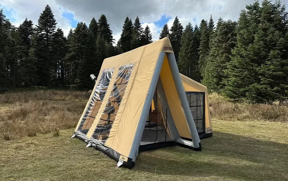 🏕️Light luxury fortress|Inflatable instant molding🔄Double door panoramic view|Available in all seasons❄️☀️