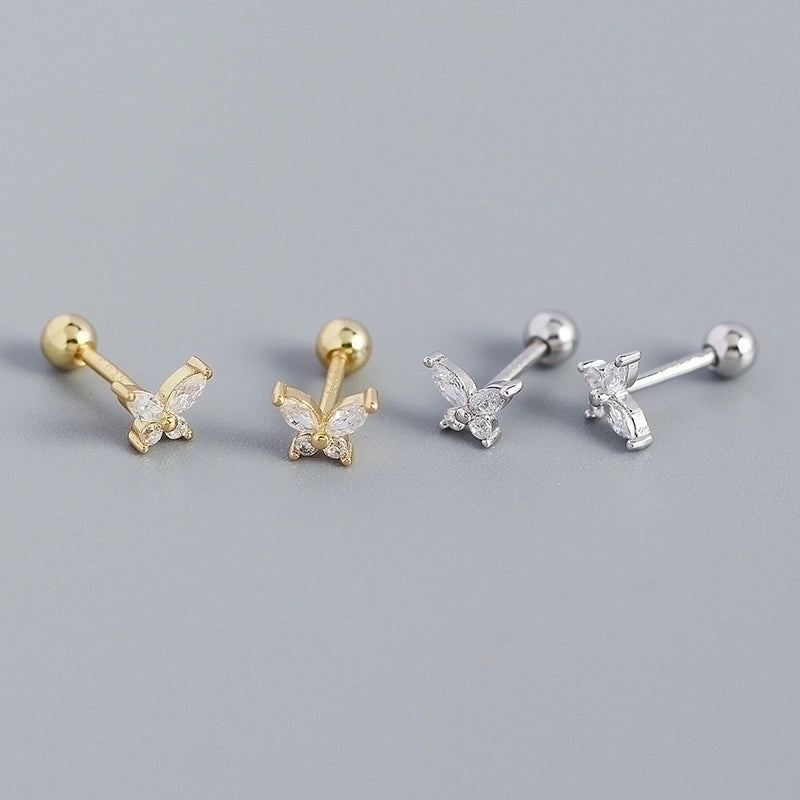 Minimalist Geometric Plating Gem Earrings Ear Studs