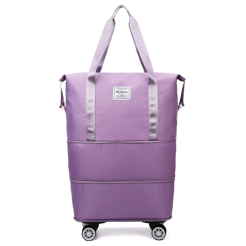 Travel Bag Large Capacity Universal Wheel Student Business Trip Waiting Storage Bag Waterproof Wet And Dry Separation Expandable Luggage Bag