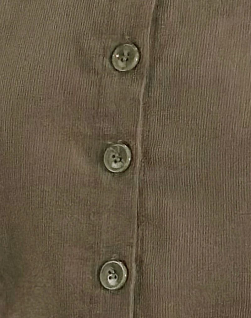 Samas Shirt in Cord Taupe