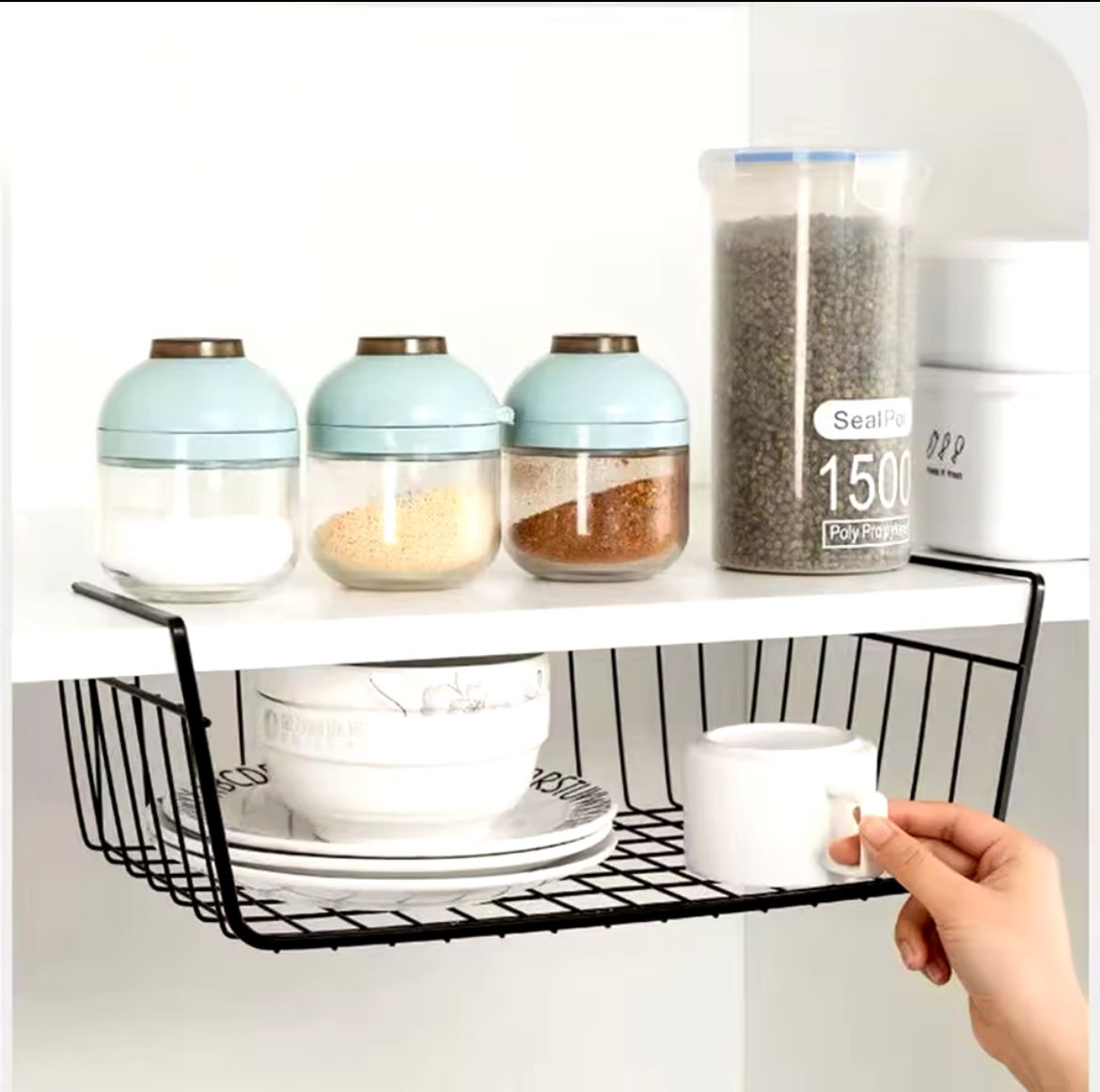 Under shelf organizer Metallic