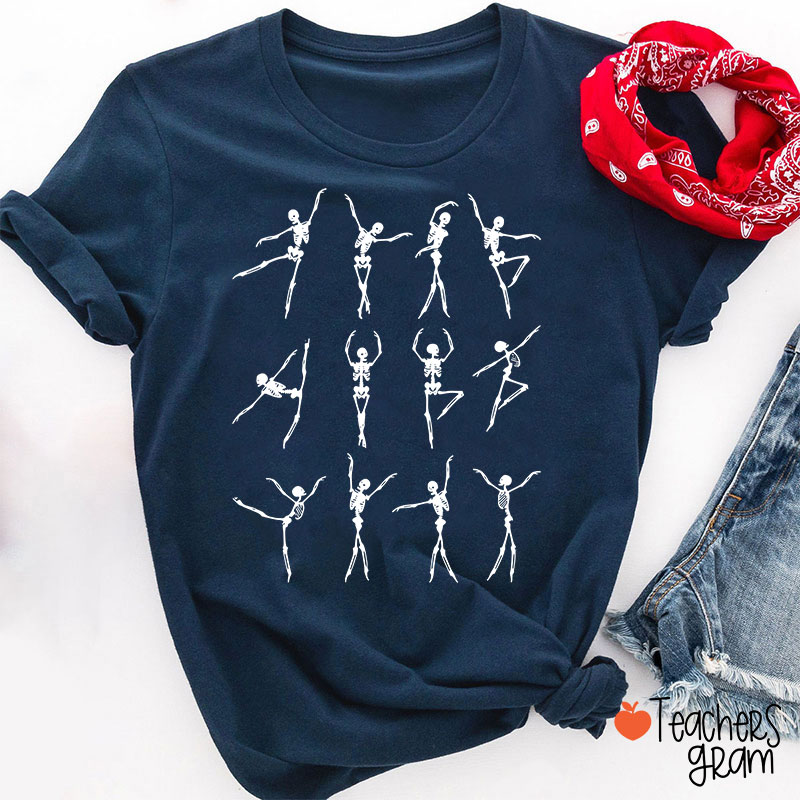 Elegant Skeleton Dance Teacher T-Shirt