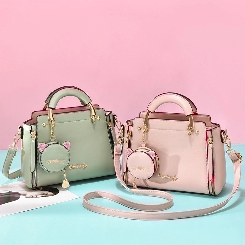 Women's Medium Pu Leather Solid Color Cute Square Zipper Crossbody Bag